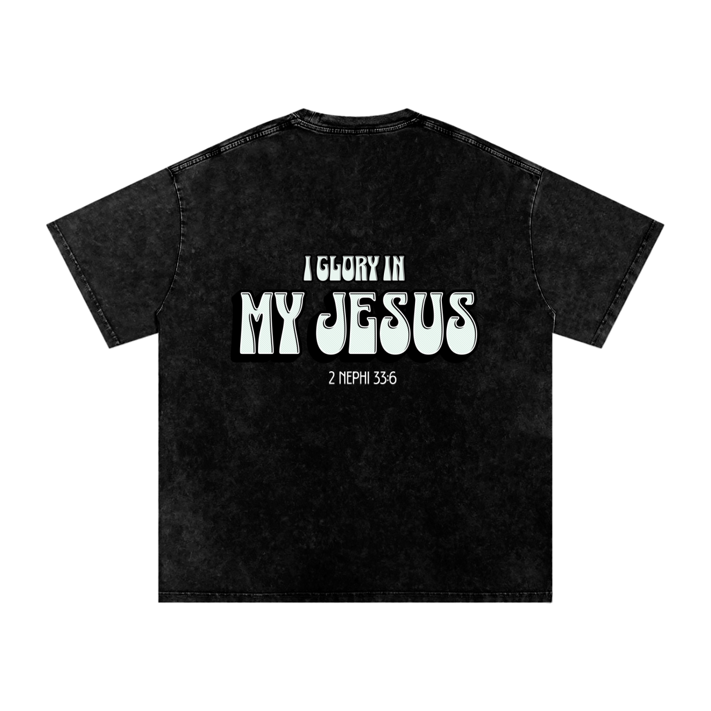 "I Glory In My Jesus" Oversized Washed 100% Cotton Tee