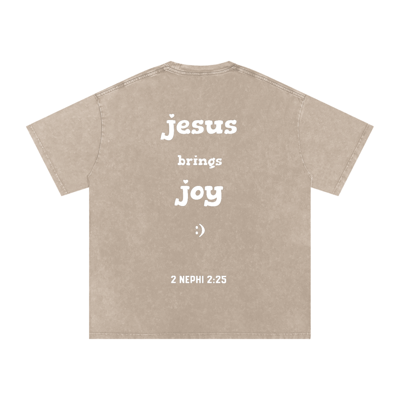 "Jesus Brings Joy" Oversized Washed 100% Cotton Tee