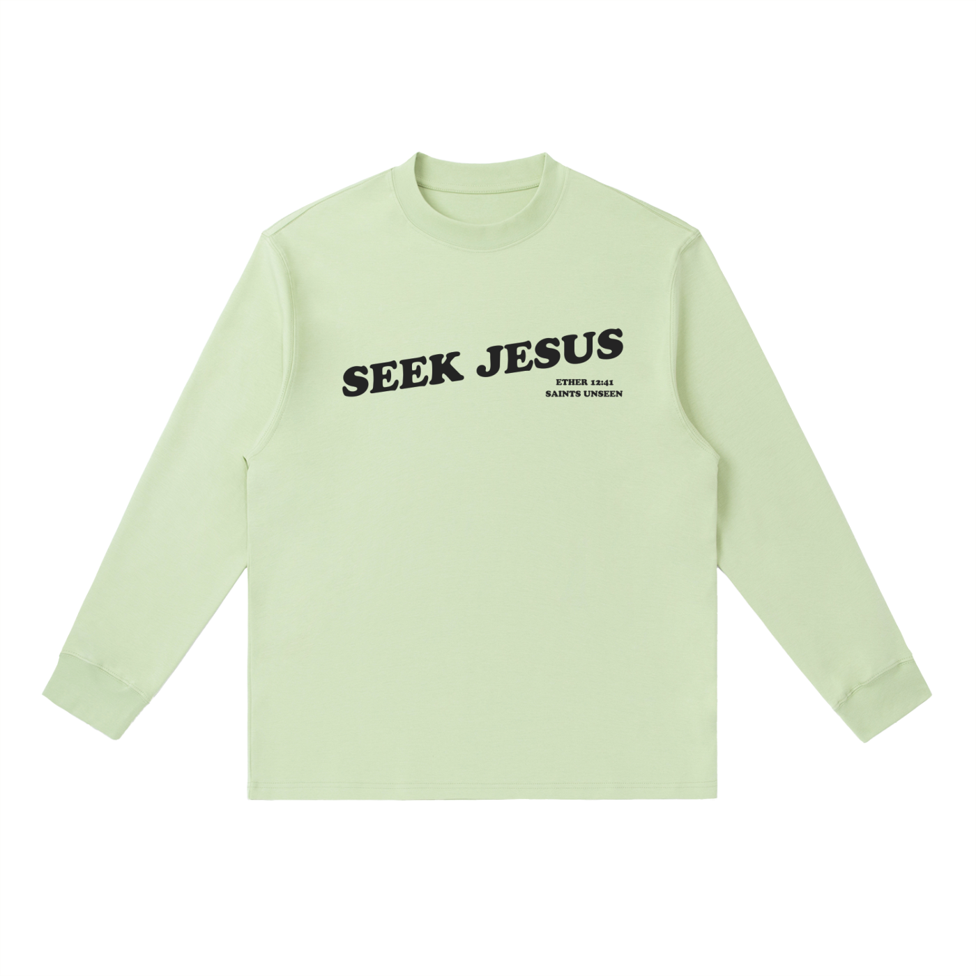 "Seek Jesus" Crewneck Long-Sleeve Shirt