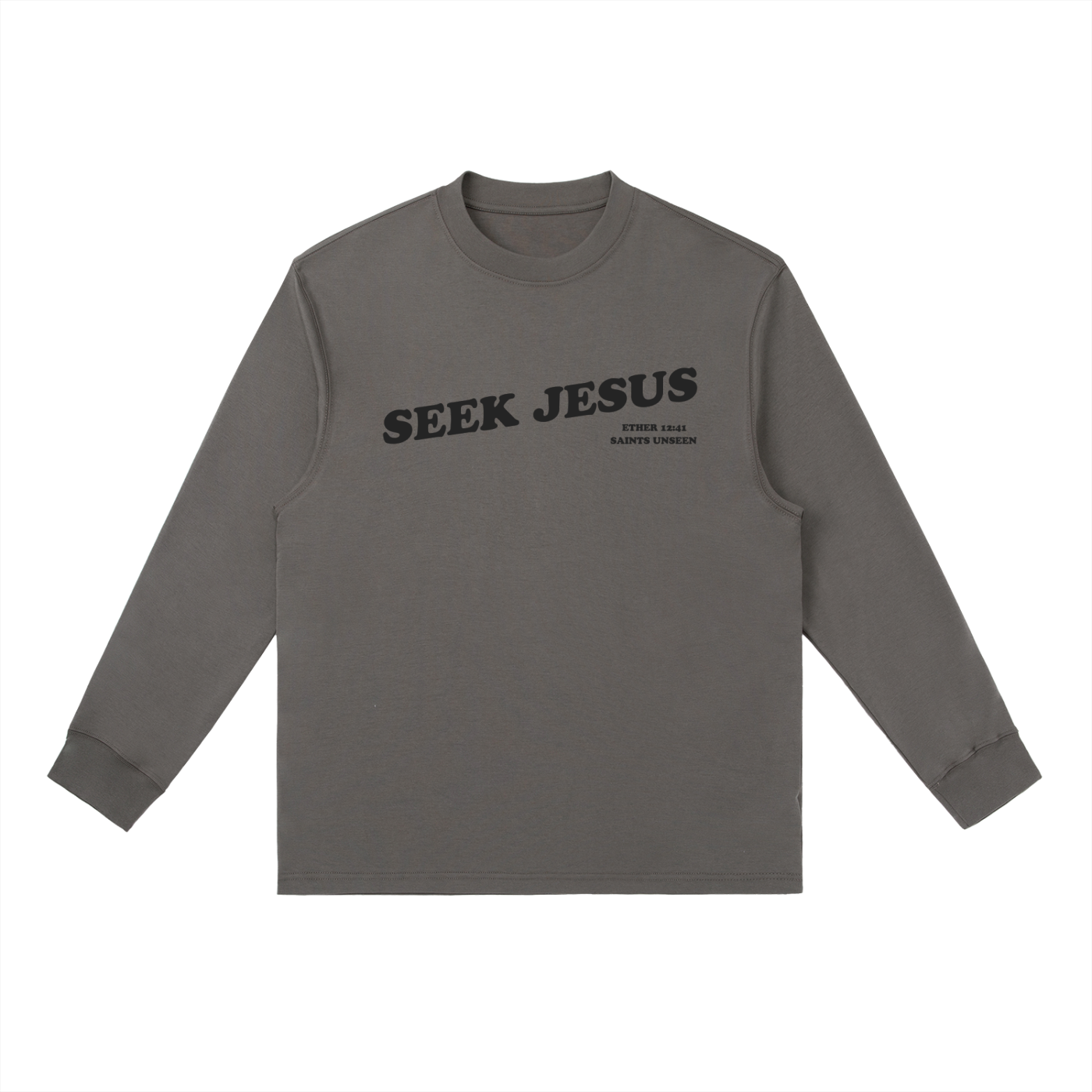 "Seek Jesus" Crewneck Long-Sleeve Shirt