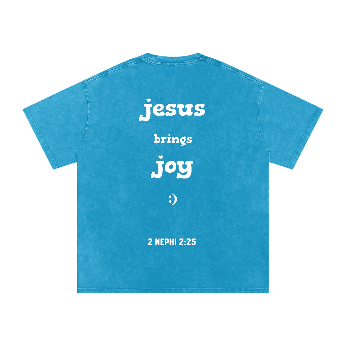 "Jesus Brings Joy" Oversized Washed 100% Cotton Tee