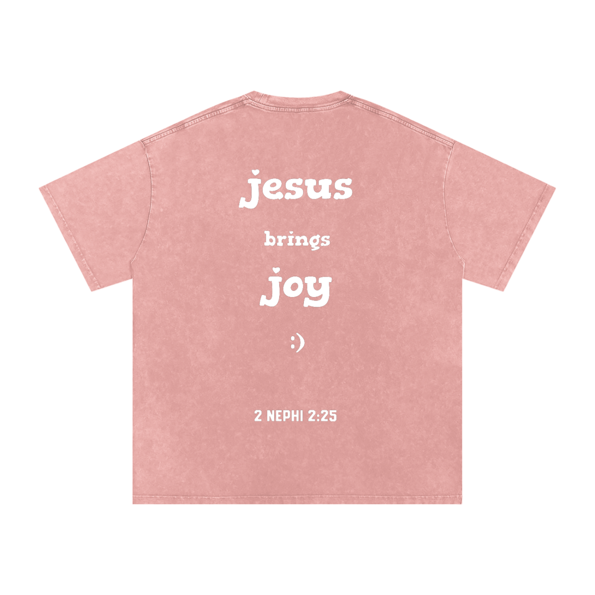 "Jesus Brings Joy" Oversized Washed 100% Cotton Tee
