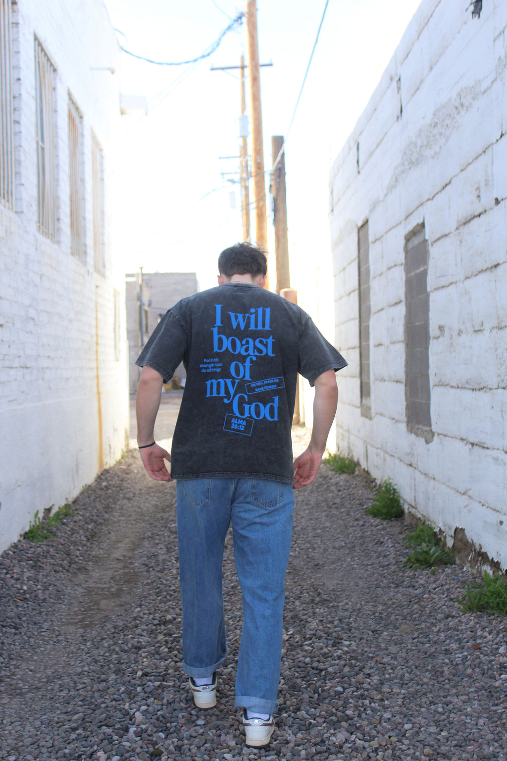 "I Will Boast Of My God" Oversized Washed 100% Cotton Tee