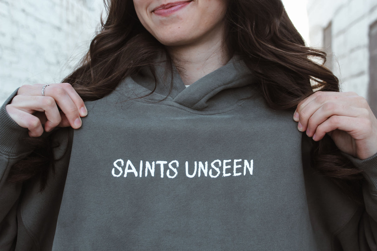 "Saved Only Through Christ" Oversized Fleece Hoodie