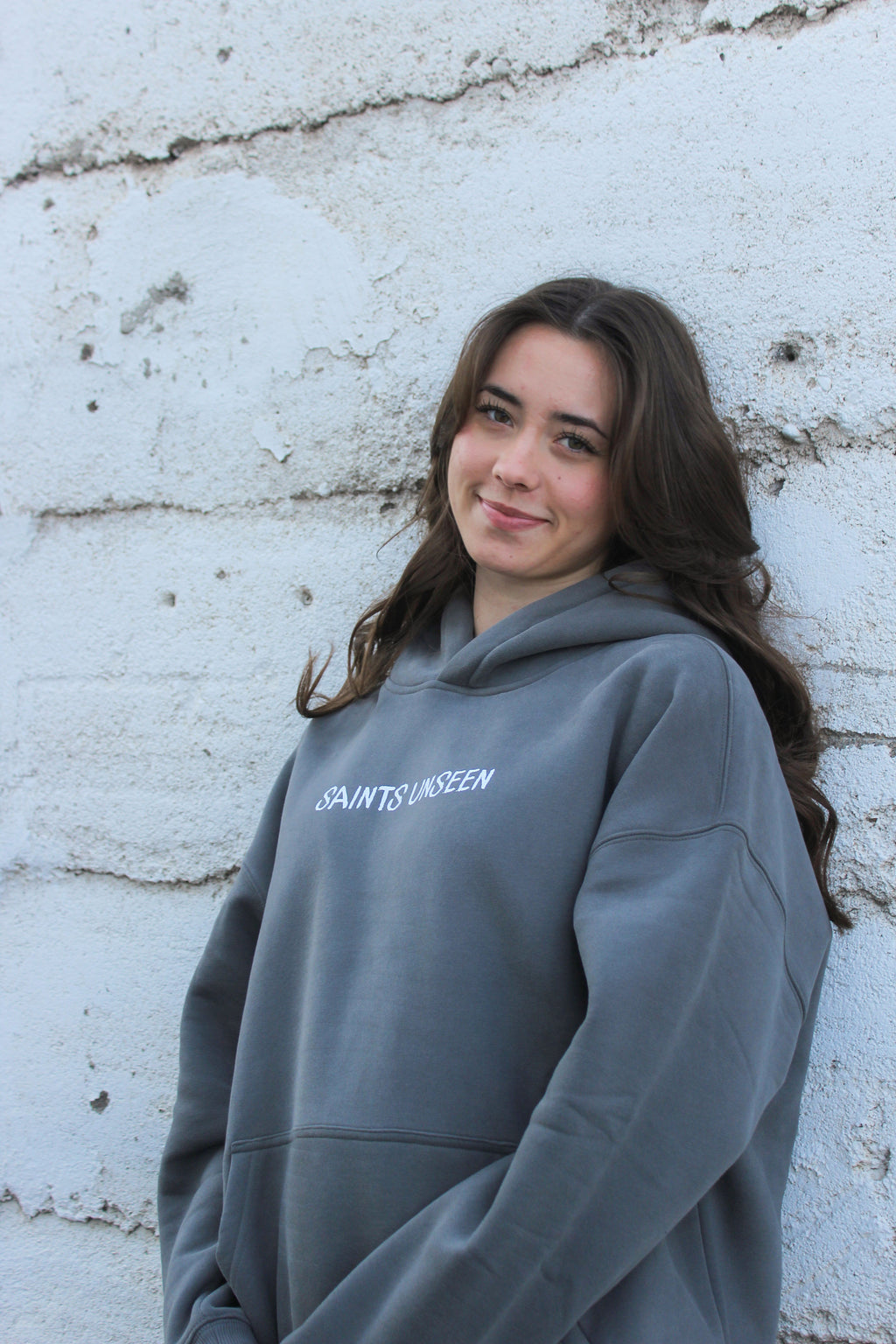 "Saved Only Through Christ" Oversized Fleece Hoodie