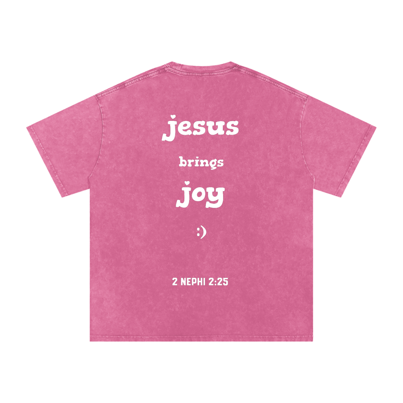 "Jesus Brings Joy" Oversized Washed 100% Cotton Tee