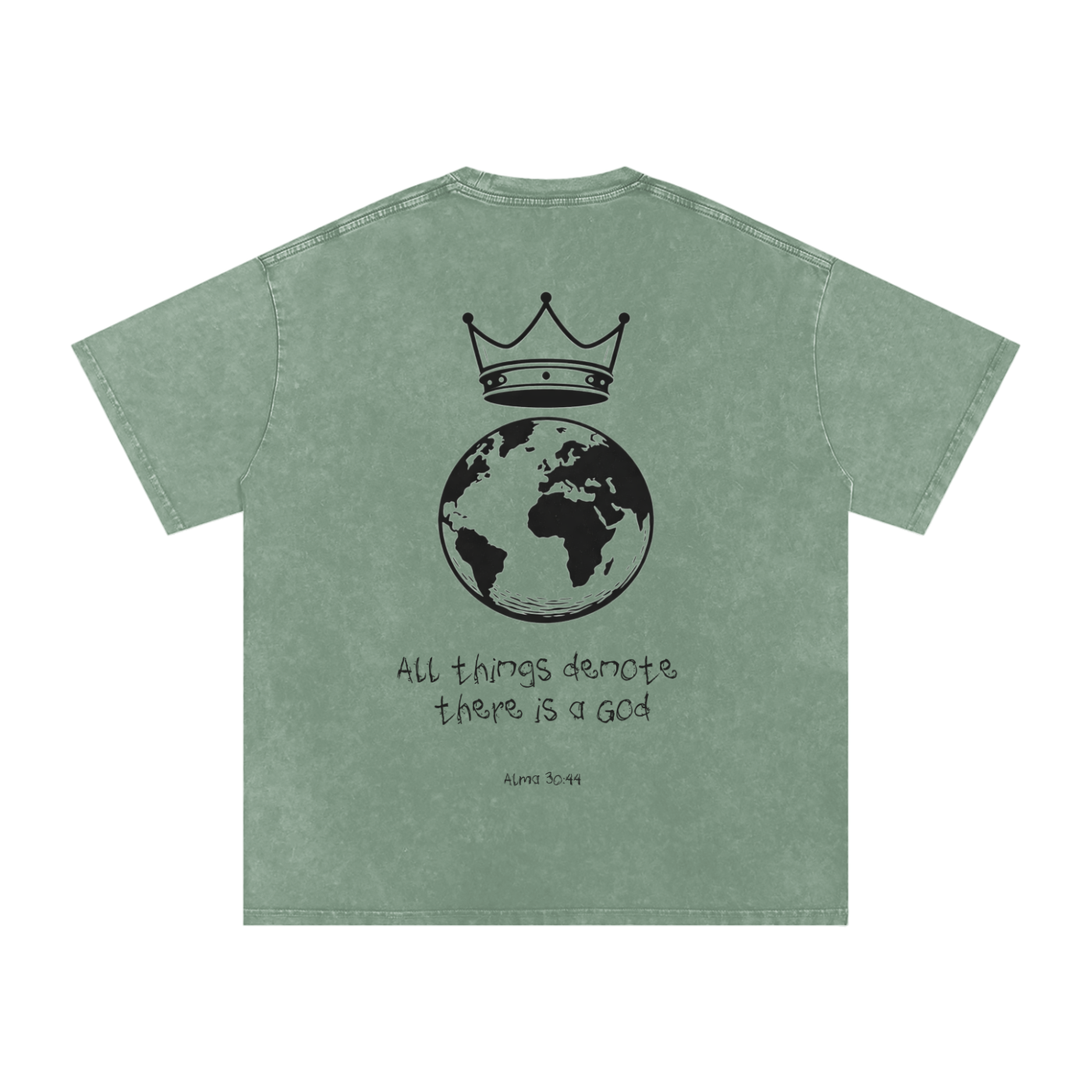"All Things Denote Their Is A God" Oversized Washed 100% Cotton Tee