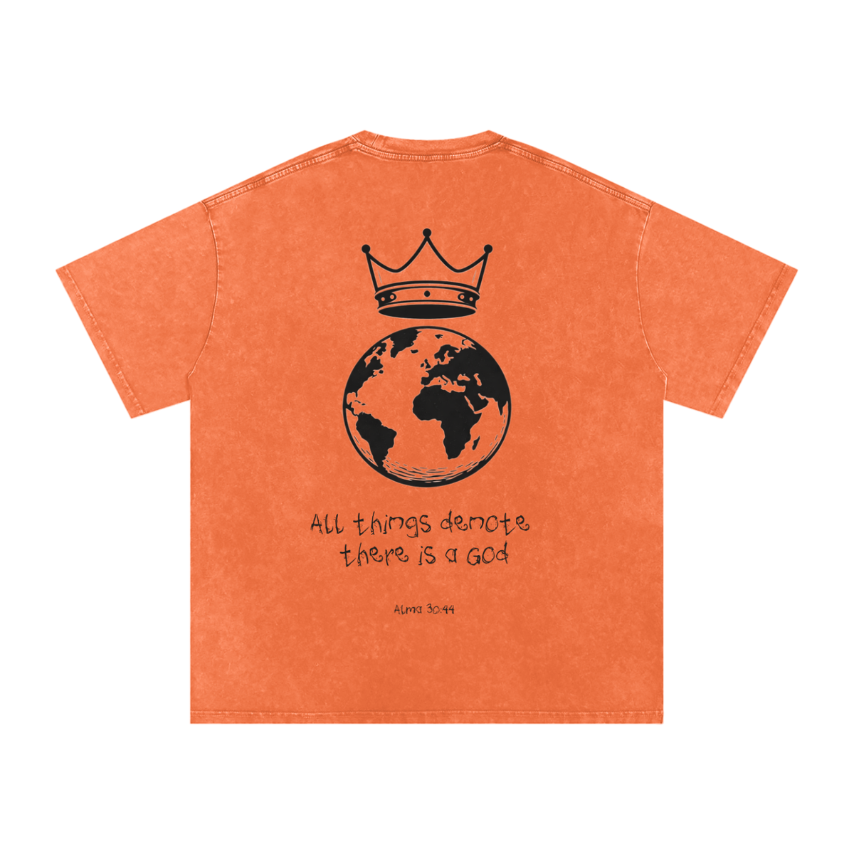 "All Things Denote There Is A God" Oversized Washed 100% Cotton Tee