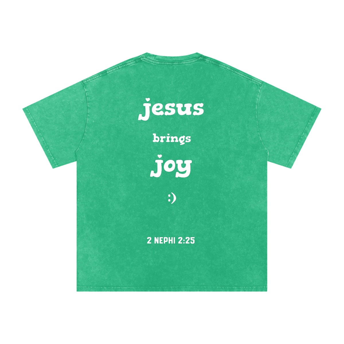 "Jesus Brings Joy" Oversized Washed 100% Cotton Tee