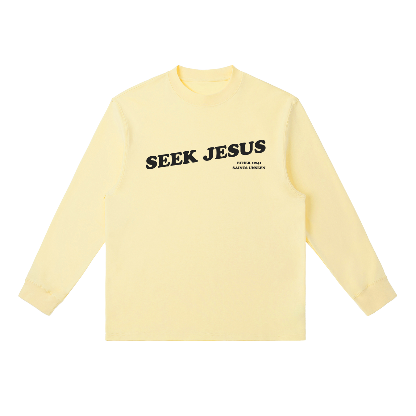 "Seek Jesus" Crewneck Long-Sleeve Shirt
